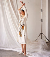 A Model Wearing Multicolor,Pure Cotton Summer Splash curated by Only Ethikal